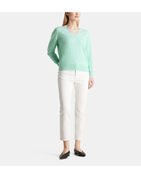 Jersey de cachemir Zocon verde pastel