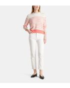 Sadi verantwortungsbewusster Matrosenpullover aus Wolle und Cashmere in Weiß/Rosa