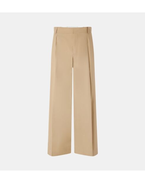 Pantaloni larghi Devy beige scuro