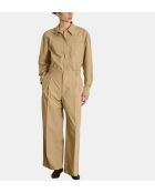 Pantaloni larghi Devy beige scuro