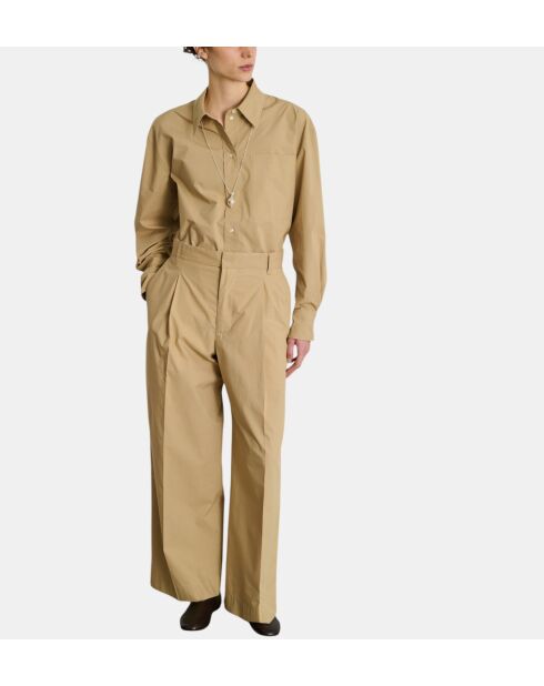 Pantaloni larghi Devy beige scuro