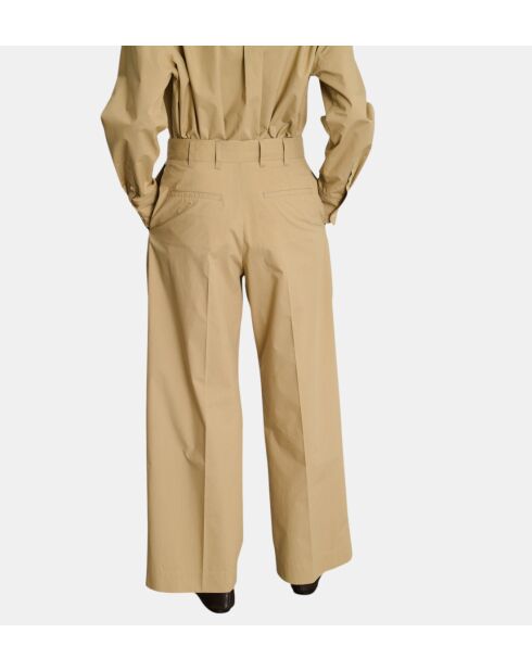 Pantaloni larghi Devy beige scuro