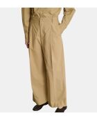 Pantaloni larghi Devy beige scuro