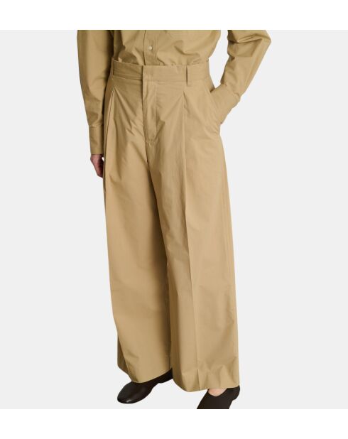 Pantaloni larghi Devy beige scuro