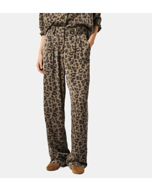 Fluidhose Bloy in Khaki/Blau