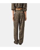 Fluidhose Bloy in Khaki/Blau