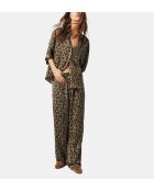 Fluidhose Bloy in Khaki/Blau