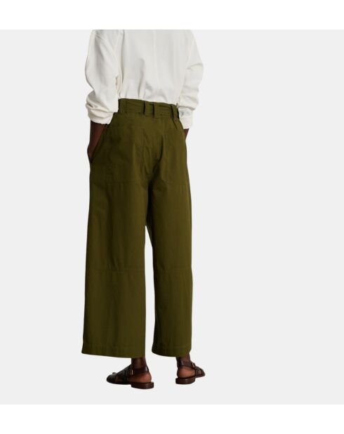 Khakifarbene, locker sitzende Hose Dublin