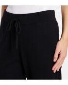 Joggers neri in lana e cashmere Dancois