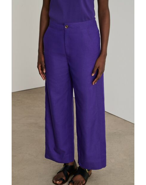 Pantalon Dairo droit violet