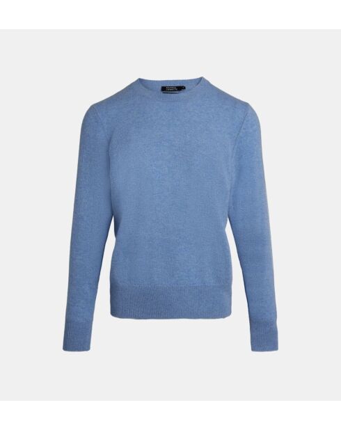 Zabri rechte blauwe jeanstrui van kasjmier