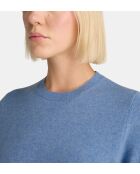 Zabri rechte blauwe jeanstrui van kasjmier