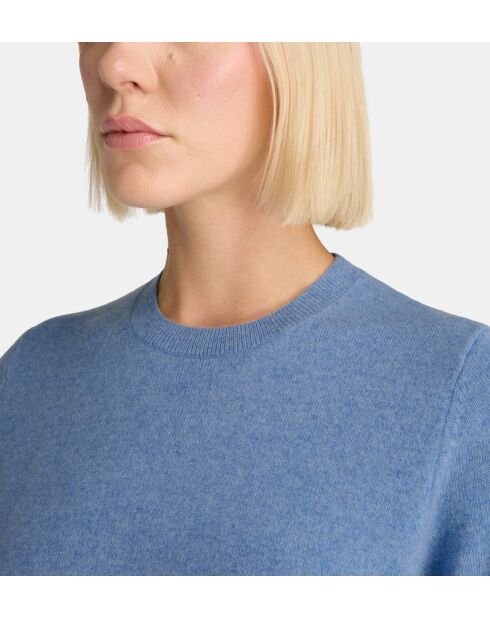 Zabri rechte blauwe jeanstrui van kasjmier