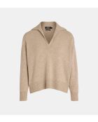 Beiger Pullover aus Wolle und Cashmere Crozon