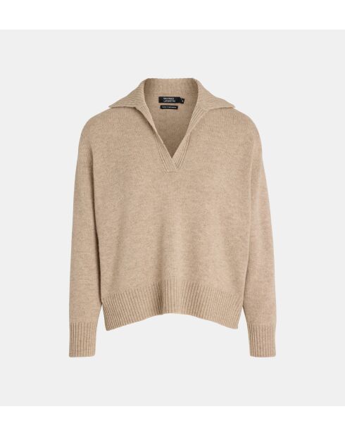 Beiger Pullover aus Wolle und Cashmere Crozon