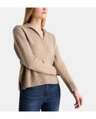 Beiger Pullover aus Wolle und Cashmere Crozon