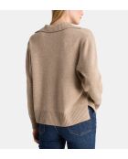 Beiger Pullover aus Wolle und Cashmere Crozon