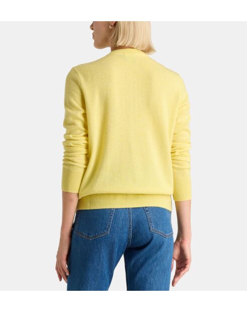 Cardigan Zacao cachemire  jaune chine