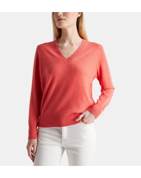 Pullover in cashmere corallo Zocon