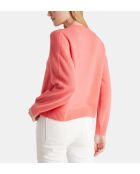 Lose Box-Pullover Sean, locker, korallenrote Wolle und Kaschmir