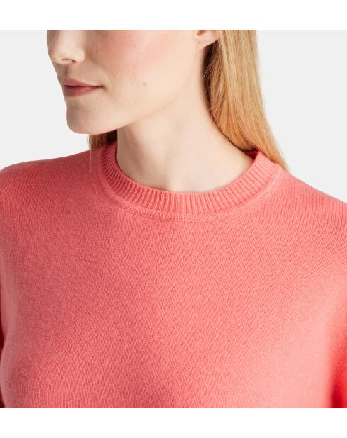 Lose Box-Pullover Sean, locker, korallenrote Wolle und Kaschmir