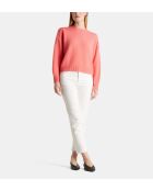 Lose Box-Pullover Sean, locker, korallenrote Wolle und Kaschmir