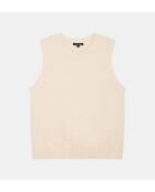 Ecrufarbener gerader Pullover Namaste