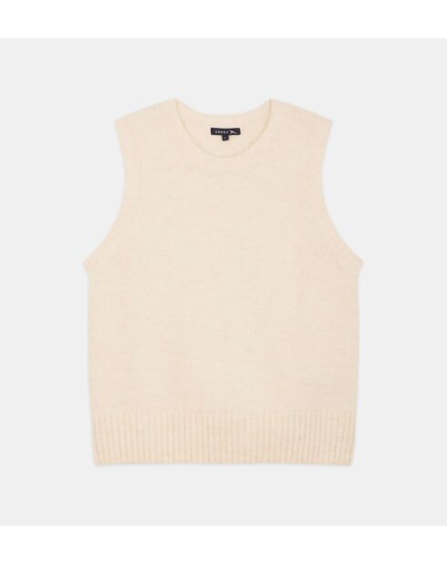 Ecrufarbener gerader Pullover Namaste