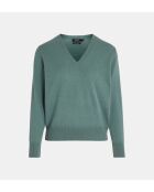 Pullover in cashmere cachi/grigio Zocon