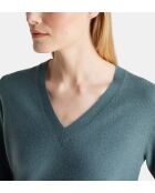 Pullover in cashmere cachi/grigio Zocon