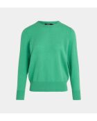 Jersey recto de cachemir verde menta Zabri