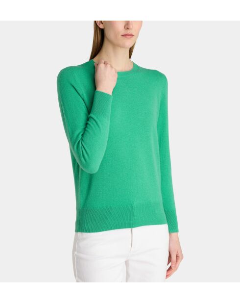 Jersey recto de cachemir verde menta Zabri