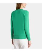 Jersey recto de cachemir verde menta Zabri