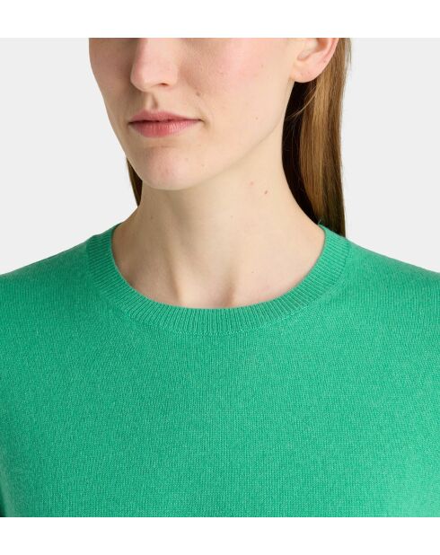 Jersey recto de cachemir verde menta Zabri