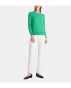 Jersey recto de cachemir verde menta Zabri