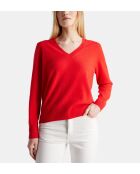 Magentarode trui van kasjmier van Zocon