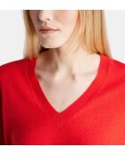 Magentarode trui van kasjmier van Zocon