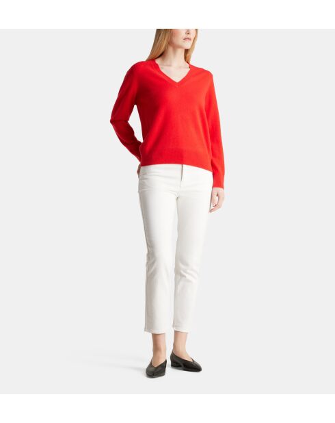 Magentarode trui van kasjmier van Zocon