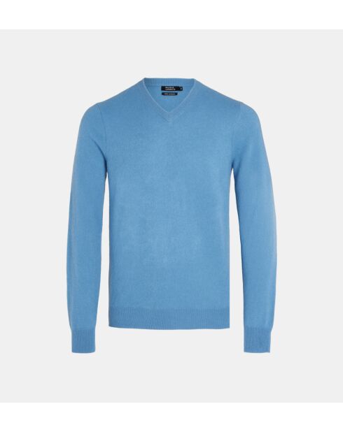 Entenblauer gerader Kaschmirpullover von Nachve