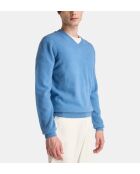 Entenblauer gerader Kaschmirpullover von Nachve