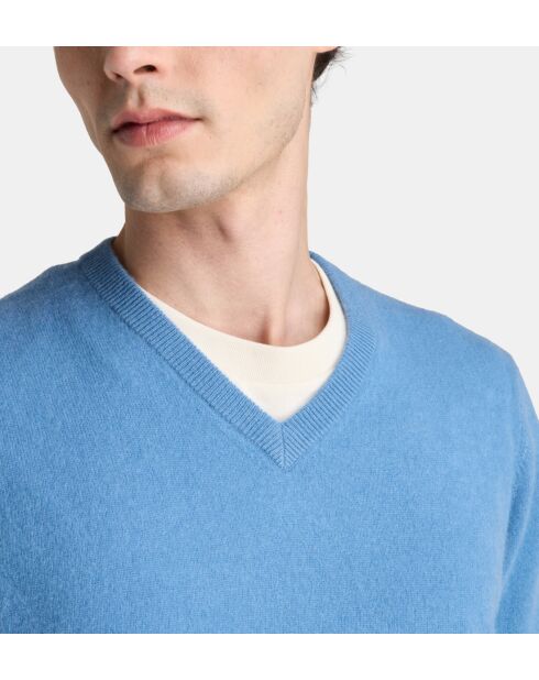 Entenblauer gerader Kaschmirpullover von Nachve