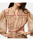 Rosafarbenes, fließendes kurzes Kleid Loly