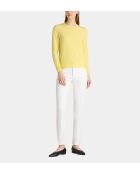 Rechte trui van Zabri in geel kasjmierporselein