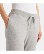 Lichtgrijze joggingbroek van wol en kasjmier van Dancois