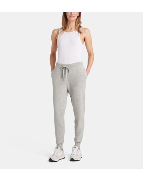 Lichtgrijze joggingbroek van wol en kasjmier van Dancois