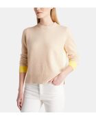 Sadi hellbeiger, gerader Pullover aus Wolle und Cashmere aus verantwortungsvoller Wolle und Cashmere