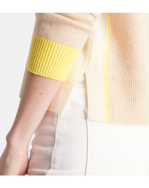 Sadi hellbeiger, gerader Pullover aus Wolle und Cashmere aus verantwortungsvoller Wolle und Cashmere