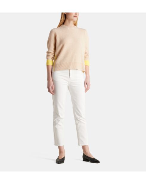 Sadi hellbeiger, gerader Pullover aus Wolle und Cashmere aus verantwortungsvoller Wolle und Cashmere