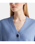 Cardigan court Tabiola laine et cachemire responsable  bleu moyen