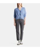 Cardigan court Tabiola laine et cachemire responsable  bleu moyen